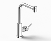 Mitigeur de salle de bain moderne et élégant en laiton, fabriqué en Italie, monotrou, monocommande, à poser sur le plan, avec garantie de 2 ans, pour l'exportation.
