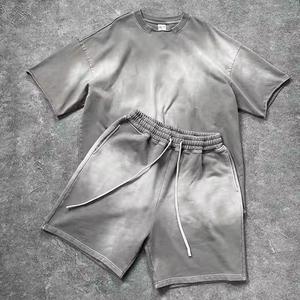 Short de survêtement en coton pour hommes, logo personnalisé en gros, pantalon court unisexe de haute qualité, poids lourd 430 GSM, short de jogging en polaire pour hommes - Product Image 1