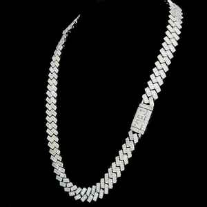 Joyería de Plata de Ley 925 de alta calidad, Baguette helado de lujo VVS Moissanite Diamond, regalo de fiesta de compromiso cubano de Hip Hop de lujo - Product Image 4