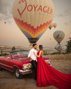 ชุดแม็กซี่เดรสคลุมท้องเปิดไหล่หนึ่งตัวบินฟูสำหรับการถ่ายภาพมีจำหน่ายในราคาที่ดีที่สุด - Product Image 1