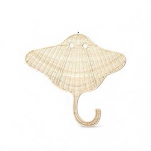 Décoration murale en rotin naturel tissé à la main pour chambre de bébé, style minimaliste doux - Product Image 2