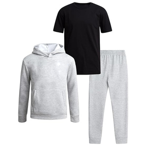 ชุดวิ่งขนแกะอบอุ่นระบายอากาศได้ชุด2ชิ้นเสื้อสเวตเตอร์มีฮู้ด S-3XL ขนาดสีพื้นพิมพ์ลายเทคนิค - Product Image 5