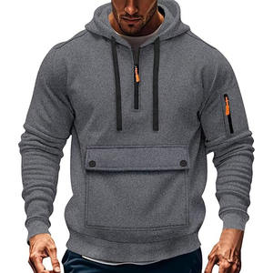Sudadera con Capucha de Forro Polar Extra Grande para Hombre, Sudadera de Calle de Peso Pesado con Bolsillo Tipo Canguro para Uso Casual en Invierno - Product Image 1