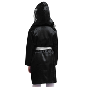 Costume de cosplay de boxeur pour garçons et filles, thème Halloween, carnaval, robe de boxe, cape à capuche en satin à manches longues avec ceinture et gants - Product Image 2