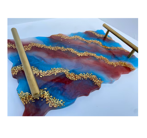 Bandeja de resina epoxi, superventas, bandeja de maquillaje DIY de resina epoxi, mango redondo de excelente calidad para artículos decorativos de chocolates - Product Image 3