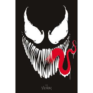 Marvel Comics Minimalist Style Venom Face <b>Poster</b> Made of Paper for Wall Usage - Product Image 1