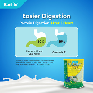 Bonlife Purenat Gold 800g Lata Leche de cabra en polvo sin azúcar con mezcla de probióticos y Omega 3 Nutrición diaria para adultos Leche para niños - Product Image 4