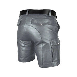 Short en cuir véritable sur mesure de haute qualité en détresse athlétique respirant et taille personnalisée Shorts pour hommes - Product Image 2