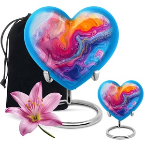 Aurora Radiance Combo 2สีฟ้าสไตล์อเมริกัน10นิ้วและของชำร่วยโกศศพสีฟ้าใสขนาดเล็กอุปกรณ์งานศพ - Product Image 1