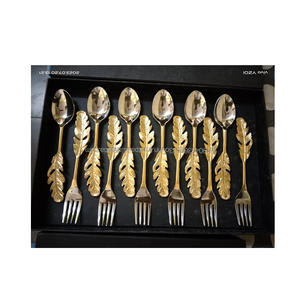 Juego de cubiertos de acero inoxidable y metal de aspecto elegante en stock, juego de cubiertos en utensilios de cocina disponibles en tamaño personalizado para exportación - Product Image 2