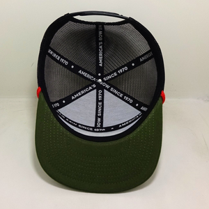 Chapeaux de camionneur à 7 panneaux Logo en cuir personnalisé Casquettes Injae vina 168 Chapeaux de camionneur Corde Casquettes à bord plat Chapeaux en maille de sport structurés - Product Image 4