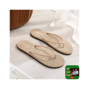 Natural and Stylish Seagrass <b>Slipper</b> from Vietnam Eco Water Hyacinth Seagrass <b>Slipper</b> for Home Travel Beach Customized Logo - Product Image 1