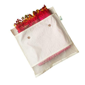 Saree en coton écologique Sac de rangement lavable, réutilisable et anti-poussière Organisateur pour saris et vêtements ethniques - Product Image 2
