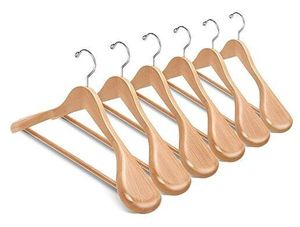 FOR MOTH USERS <b>COAT</b> HOT SELLING WHOLESALE <b>WOODEN</b> HANGERS for Displaying Clothes Bags in Kitchen Wardrobe or Bathroom - Product Image 6