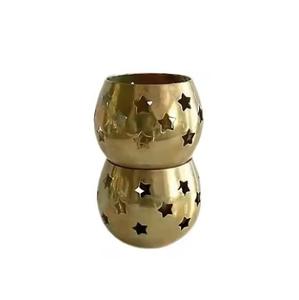 Wholesale decorative metal votive <b>candle</b> holders in gold, modern styles for weddings, outdoor & bulk orders supplies - Product Image 3
