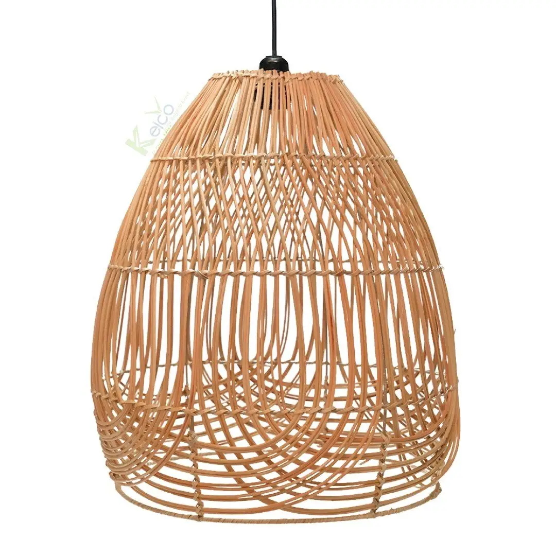 Best-seller novo design moderno 2023 abajur de rattan com ideia criativa e mente orientada de artistas artesanais no Vietnã