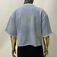 T-shirt en coton de marque personnalisée, vêtements lourds pour hommes, impression sérigraphique, lavage à l'acide, t-shirt pour hommes, t-shirt graphique de luxe, t-shirt ample et court