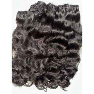 100% cutícula Natural alineada indio ondulado virgen cabello humano trama plana máquina de un solo donante doble cinta cruda paquetes sin procesar - Product Image 1