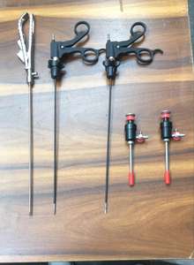 Kara Mediclust Instruments chirurgicaux laparoscopiques 3 mm : Pince à aiguille, Pince simple, Ciseaux courbés, Trocart tranchant - Product Image 2