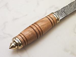 Juego de cuchillos de chef de filete de acero de Damasco hechos a mano personalizados, cuchillo de cocina para cortar verduras de alta calidad con cubierta protectora - Product Image 5