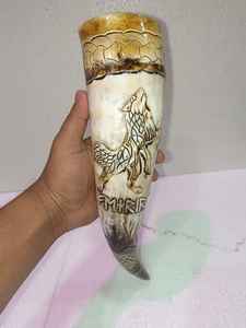 Cuerno para beber vikingo ecológico hecho a mano Natural personalizado de alta calidad, técnica tallada para el hogar, restaurante, Hotel, India - Product Image 2