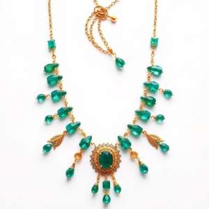 Wholesale Grace Necklace 925 Sterling Silver Fancy Green Zircon Moissanite Choker Necklace for Women - Product Image 5