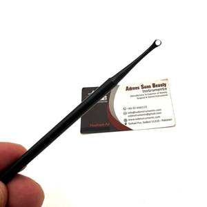 Herramienta de manicura de Arte de uñas de acero inoxidable sostenible de doble extremo negro mate removedor de piel muerta empujador de cutículas logotipo personalizado - Product Image 6