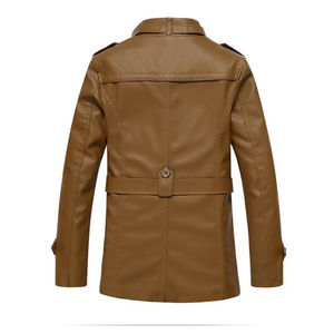 Veste imperméable à logo personnalisé Streetwear OEM Veste en cuir à fermeture éclair de haute qualité pour hommes - Product Image 4