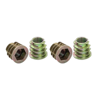 Prix usine M4 M5 M6 M8 M10 Inserts d'écrou à vis filetée Écrous en acier inoxydable nickelés pour bois Mining Pack 50/100 Direct