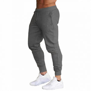 Pantalon de survêtement slim brodé pour homme, style urbain, anti-statique, infroissable, en tissu polyester/coton, taille élastique, vente en gros - Product Image 2