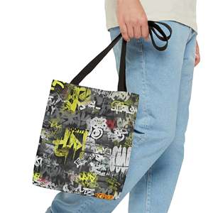 Borsa tote in tela con graffiti da donna - Product Image 3