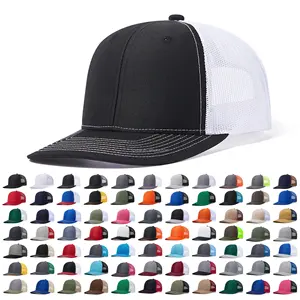 Sombrero de camionero Richardson 112 de 6 paneles en blanco al por mayor, gorra de malla con parches bordados personalizados, gorras deportivas de béisbol clásicas Snapback - Product Image 5