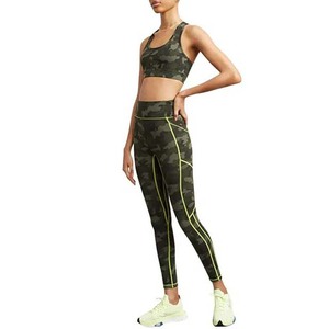 Gym Fitness Yoga Wear 2 pièces Sport soutien-gorge et Legging ensemble femmes 100% coton entraînement Camouflage Design Sublimation imprimé ensemble 2024 - Product Image 2