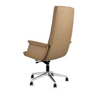 Sedia da Ufficio Direzionale Premium Contemporanea con Schienale Alto, Altezza Regolabile, in Metallo Cromato e Pelle PU per Casa o Laboratorio - Product Image 2