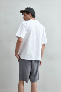 T-Shirt Regular Fit Beige Chiaro 100% Cotone - Stampa Grafica Creativa con Frutta Manica Corta 240g Stile Casual e alla Moda - Product Image 4