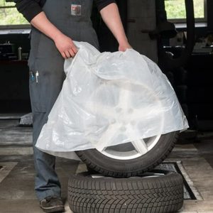 Coperture per pneumatici universali in plastica bianca da 100x70cm per riporre e cambiare 100 sacchetti per pneumatici - Product Image 3