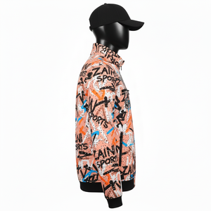 Chaqueta Softshell Premium de 300 GSM con Estampado de Sublimación Completo, Estilo Grafiti Multicolor, Logotipo Personalizado, Chaqueta Softshell Impermeable para Hombre - Product Image 3