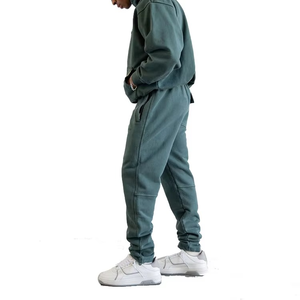 Survêtement de sport léger 100% coton pour hommes, respirant, à capuche, pour un entraînement et un exercice écologiques, à motif solide - Product Image 2