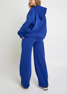 Fabricants de vêtements, survêtement pour femme coupe ample, logo imprimé DTF personnalisé, t-shirt col rond, survêtement de basket confortable en polaire - Product Image 4