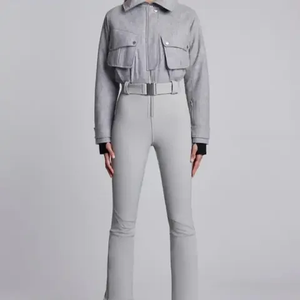 ชุดสกีแฟชั่นสำหรับผู้หญิงฤดูหนาว เสื้อแจ็คเก็ตมีฮู้ด ชุดจั๊มสูทสำหรับเล่นกีฬากลางแจ้งแบบมีซิป สำหรับเล่นสโนว์บอร์ด - Product Image 6