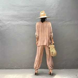 Holiday Beach Tie Dye Shirt & Pant Set Sexy Long <b>Sleeve</b> <b>Women</b> Two Piece Beach Wear 100% Rayon Cover up <b>for</b> <b>Women</b> Set - Product Image 3