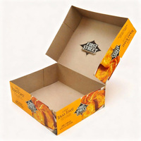 Caja de Embalaje para Panadería de Lujo, Ecológica, Moderna y Autoensamblable, de Cartulina Blanca de Grado Alimenticio con Ventana Transparente