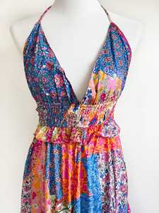 2025 último diseño bohemio Vintage Floral Club vestido Sexy suelto sin espalda con bordado de encaje al por mayor Logo colorido nuevo vestido - Product Image 2