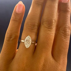 Enchanted 2.00 <b>Carat</b> Marquise Cut Lab Grown Diamond Classic Marquise Hidden Halo <b>Ring</b> F-VS1 In 14K Solid <b>Gold</b> Daily Wear Gift - Product Image 3