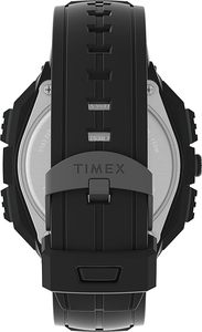 Oversize Digital <b>Watch</b> <b>for</b> <b>Man</b> with Black Round Dial & Black Resin <b>Bracelet</b> Band Water Resistant <b>Men's</b> Wrist <b>Watches</b> - Product Image 5