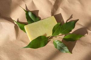 Jabón natural a base de hierbas de té verde, jabón ecológico, paquete a granel personalizado, barra de jabón verde - Product Image 5