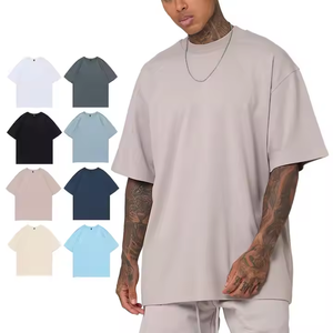 Camisetas para hombre, ropa de calle de fabricante personalizado, camisetas de gran tamaño con cuello redondo, camisetas de algodón de peso pesado para hombre - Product Image 1