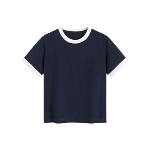 Camiseta Lisa para niños, camisetas para niños, bebés, niños pequeños, ropa de algodón de Color sólido, camisetas de cuello redondo para niños y niñas - Product Image 5