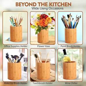 Porte-cuillères en bois réglable à trois niveaux de qualité supérieure avec un extérieur poli lisse pour une utilisation classique en cuisine Prix de gros - Product Image 6