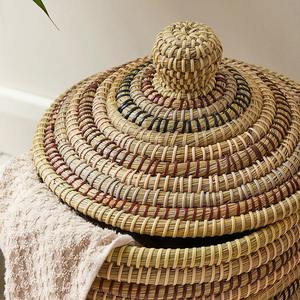 Rainbow Seagrass <b>Storage</b> <b>Box</b> with Lid Handmade <b>Storage</b> <b>Box</b> Eco-Friendly Natural Home and Home <b>Decor</b> Wholesale from Vietnam - Product Image 5